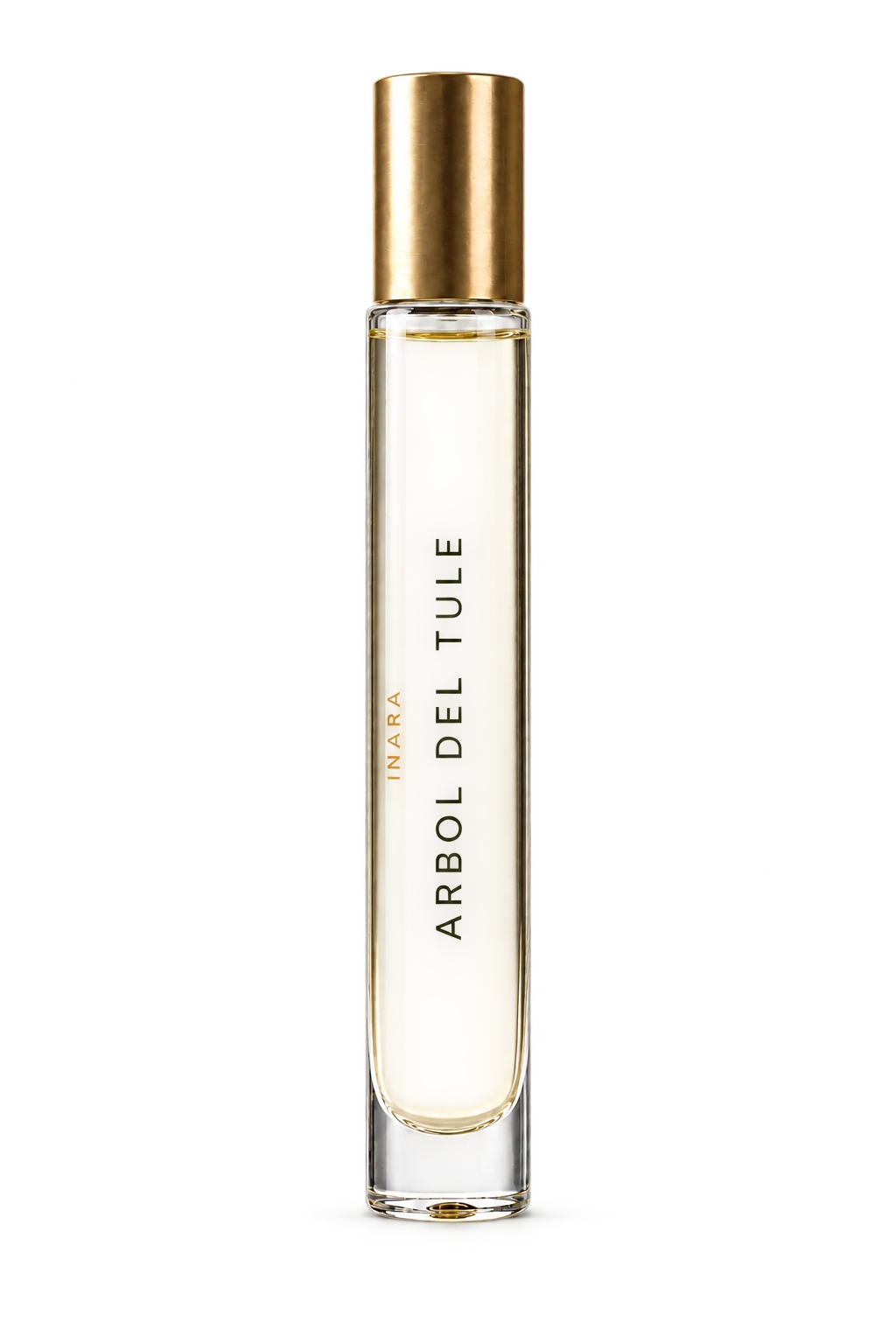 Árbol del Tule · clear glass with golden fragrance oil and a brushed gold cap